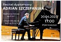 plakat Adrian Szczepaniak - recital dyplomowy